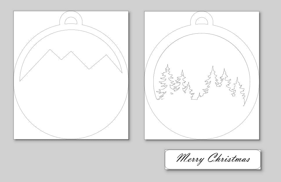 Layered tree ornament SVG, DXF, PDF (9 files) Instant Download