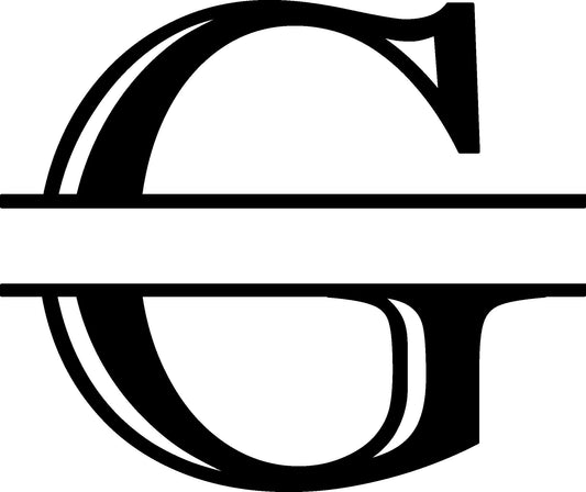 G Letter Split Monogram - Digital file with SVG and PNG file