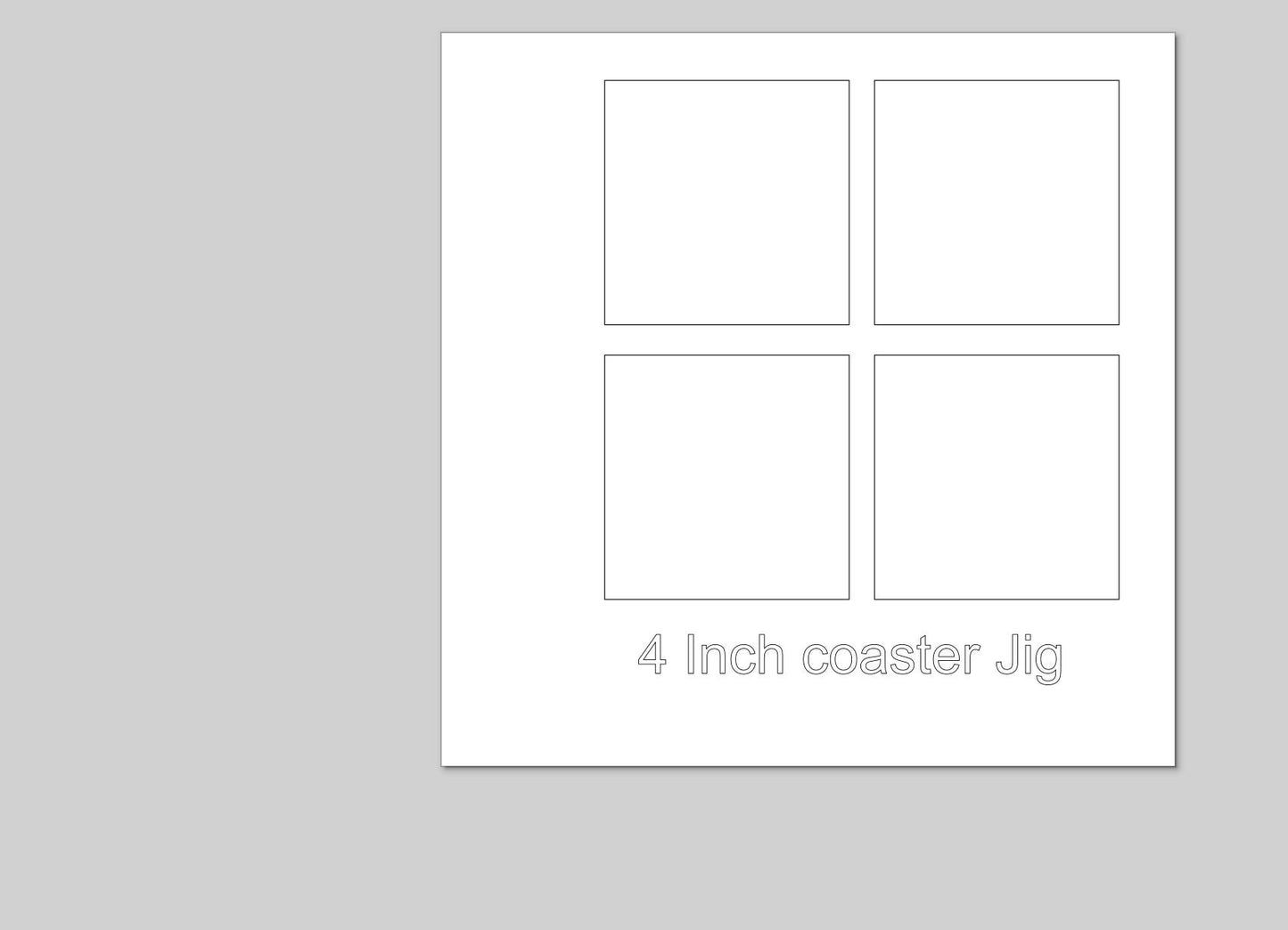 4 inch digital coaster jig for engraving coasters (SVG, DXF, pdf, and xcs file)