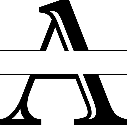 A Letter Split Monogram - Digital file with SVG and PNG file